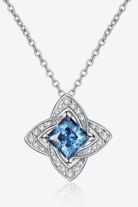 1 Carat Moissanite Floral Pendant Necklace