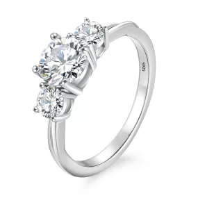 1.0 Carats VVS1 Moissanite Rings for Women 0184 KRKC