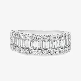 1/2 Way Round & Baguette Diamond Ring