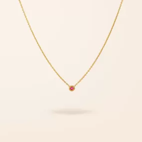 14K Gold Birthstone Necklace