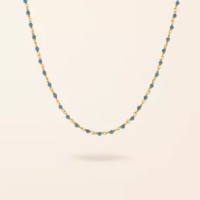 14K Gold Turquoise Bead Necklace