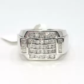 2.5ctw Diamond Men's Ring 18K White Gold