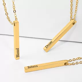 3 Hanging Bar Necklaces with Statement