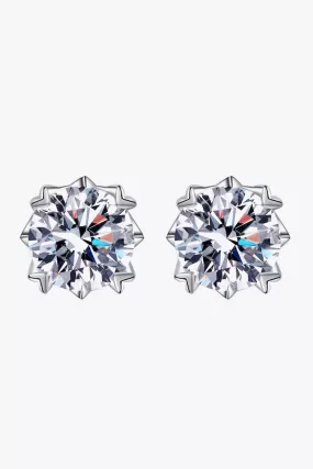 925 Sterling Silver 4 Carat Moissanite Stud Earrings