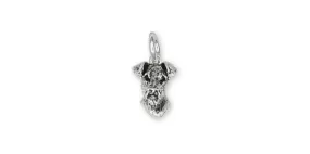 Airedale Terrier Charm Jewelry Sterling Silver Handmade Dog Charm AR7-C