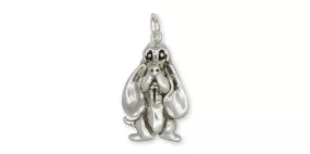 Basset Hound Charm Jewelry Sterling Silver Handmade Dog Charm D2-C