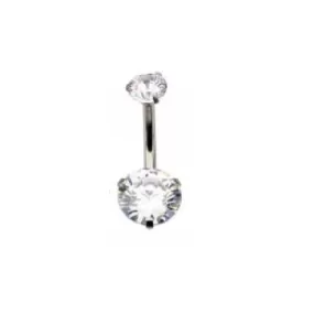 Belly Ring - Heart - Clear