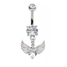 Belly Ring - Heart Wings