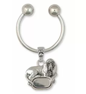 Bloodhound Key Ring Jewelry Sterling Silver Handmade Dog Key Ring BHD5-2KRE