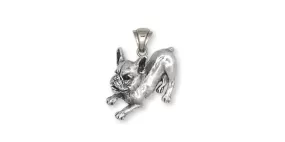 Boston Terrier Pendant Jewelry Sterling Silver Handmade Dog Pendant BT13-P