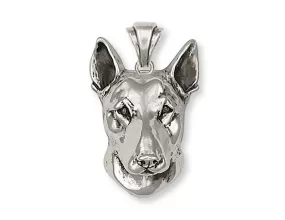 Bull Terrier Pendant Handmade Sterling Silver Dog Jewelry BU3-P