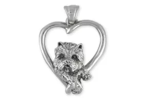 Cairn Terrier Pendant Jewelry Sterling Silver Handmade Dog Pendant CNWS1-P