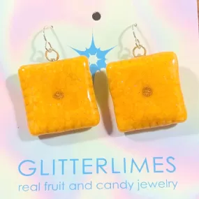 Cheese it Cracker Earrings