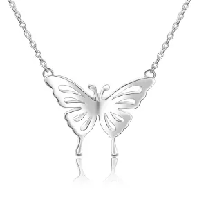 Classic Butterfly Sterling Silver Necklace