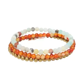 Confidence Amazonite Carnelian & Hematite Bracelet Set