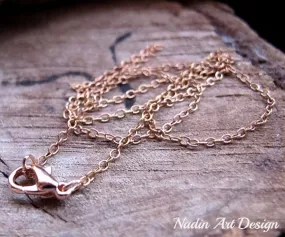 Copper Chain Necklace with Lobster Clasp