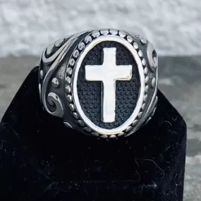 Cross Ring - Scrollwork - R191