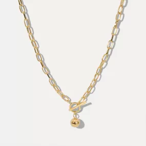 Gold Ball Pendant Necklace