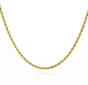 Gold-Plated Stainless-Steel Rope Chain