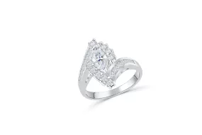 Marquise Diamond Engagement Ring 1.41 CT TW 14K White Gold DENG066