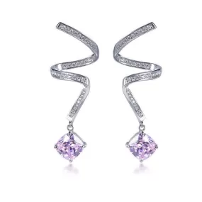 Pink Sapphire Drop Earrings