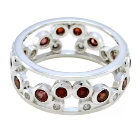 Riyo Attractive Gems Garnet Sterling Silver Ring Fashion Jewelry