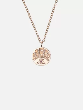 Rose Gold Talisman Coin Necklace