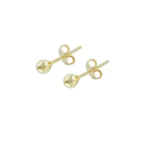 Sheila Fajl 4mm Josie Petite Stud Earrings in Polished Gold Plated