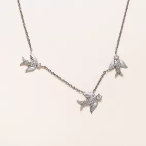 Silver Bird Trio Chain