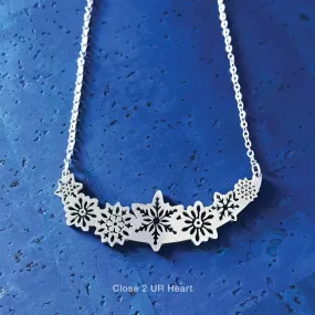 Snowflakes Stainless Steel Necklace