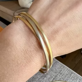 Vintage Trinity Tri-Gold Bracelet